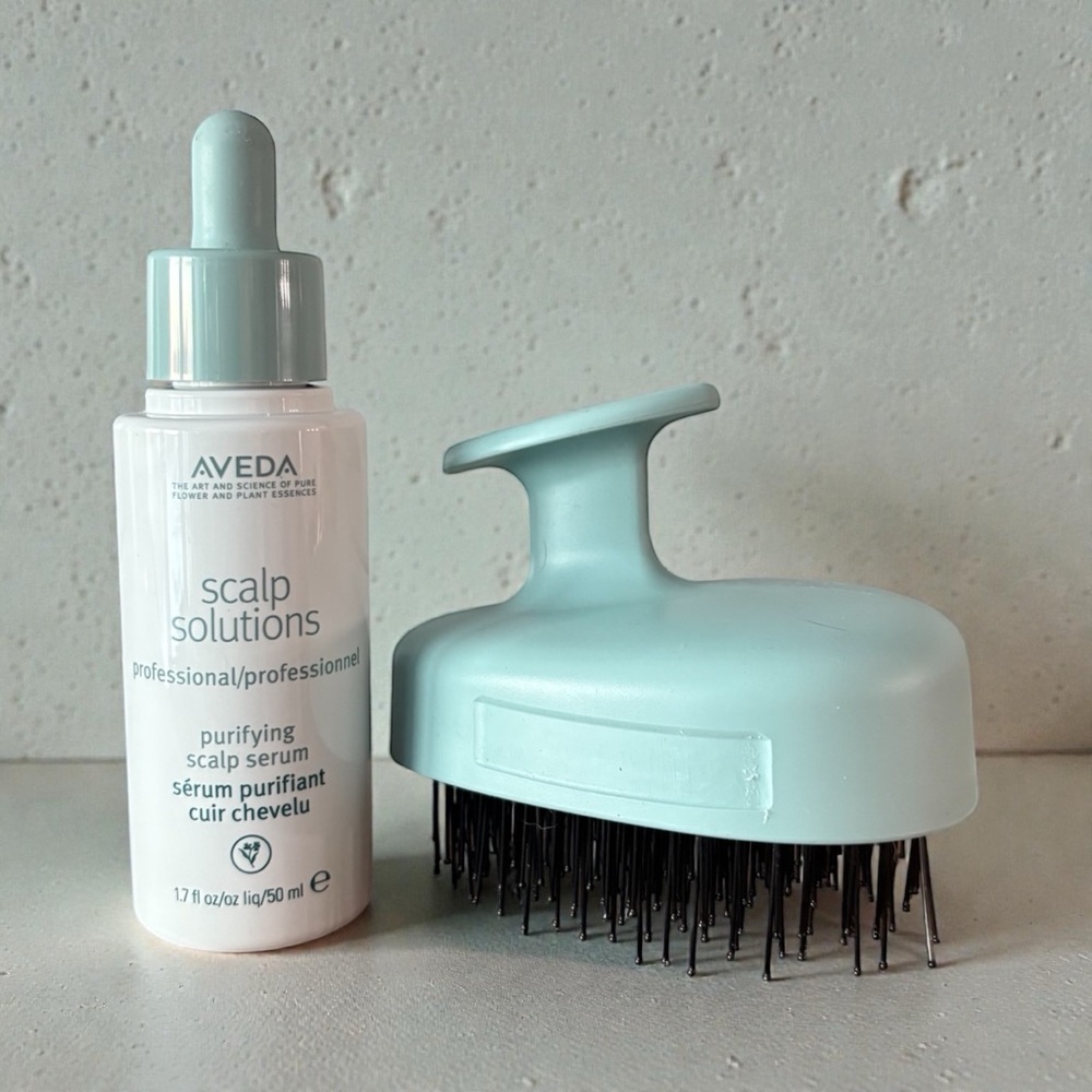 Aveda Scalp Solutions Scalp Massager & Purifying Scalp Serum NEW